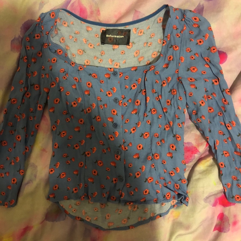 Reformation Floral Top